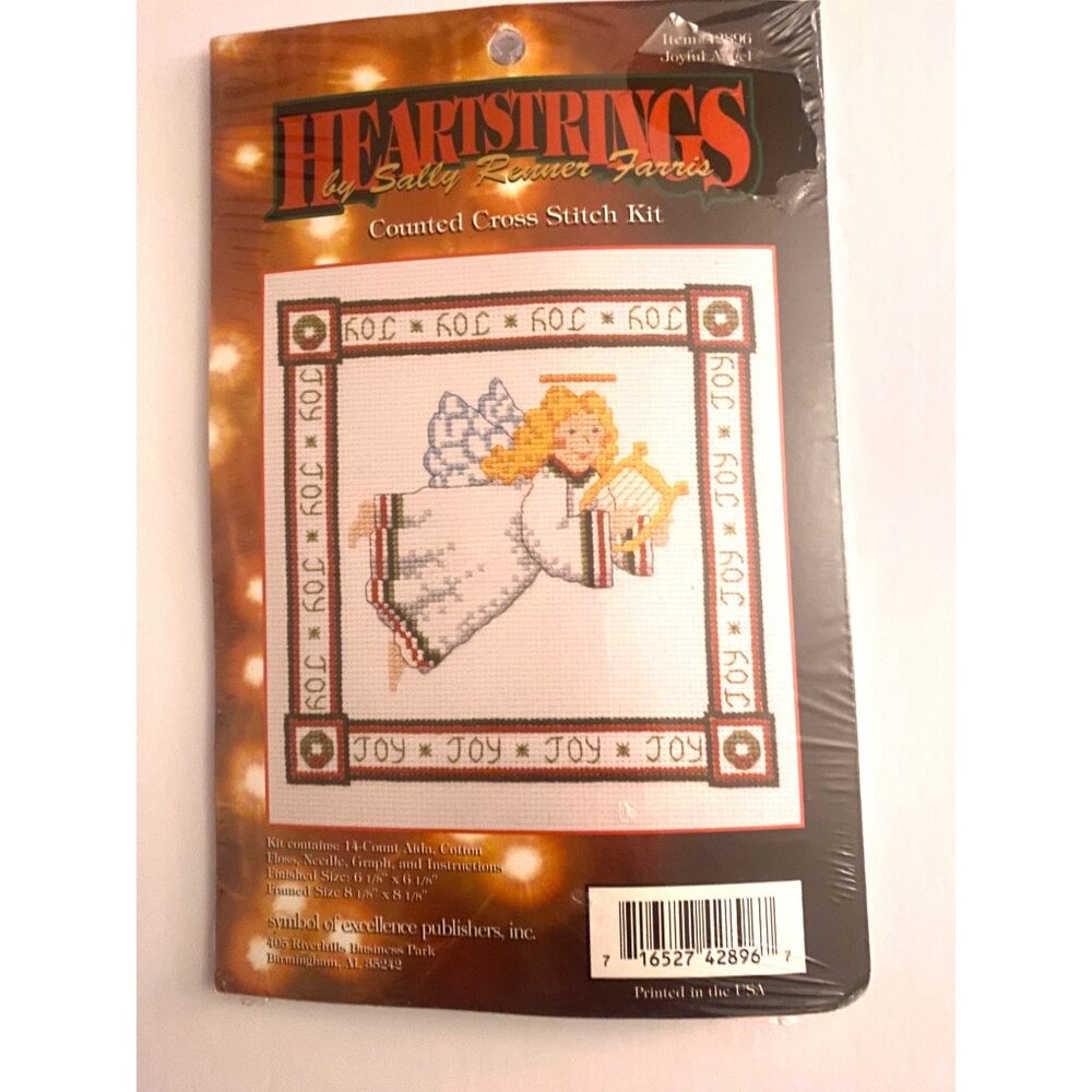 Joyful Angel Heartstrings Counted Cross Stitch Kit By Sally Reiner Farris 42896